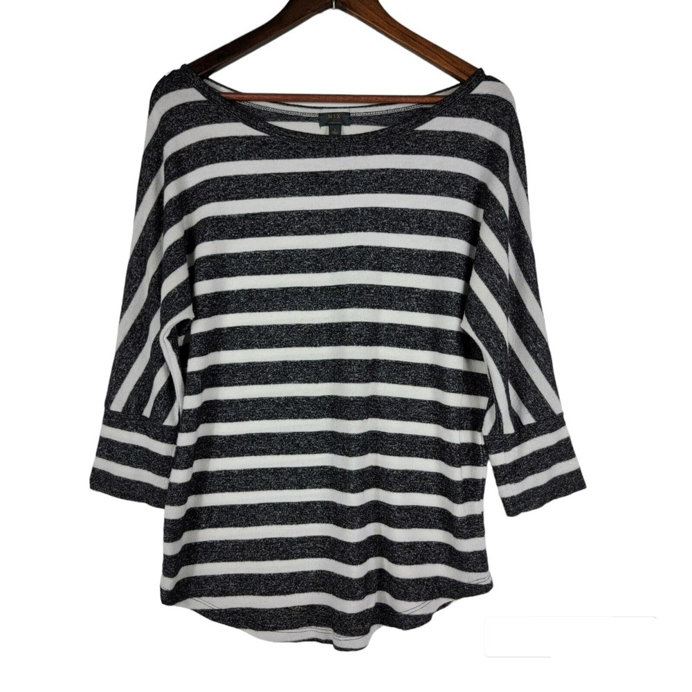 MixIt Women's 3/4 Sleeve Striped Top Size Large